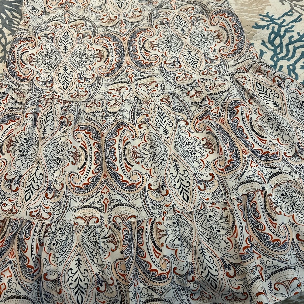 Sanctuary Paisley Print Dress in Navy & Orange